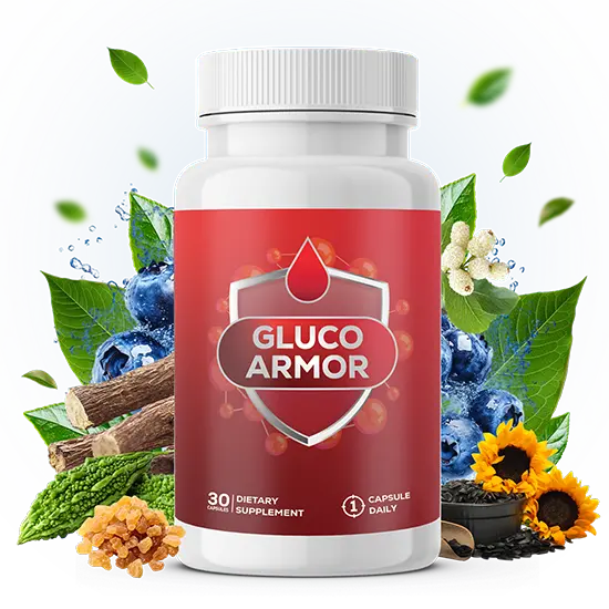 Gluco Armor dietary supplement product bottle